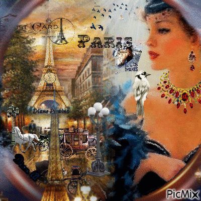 Paris in the Springtime. - Free animated GIF