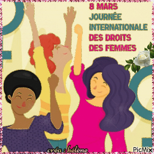 8 Mars ... pour les droits des femmes - GIF animasi gratis
