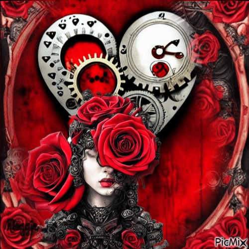 steampunk in red - png gratis