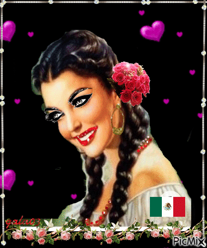 Mexican lady - Free animated GIF