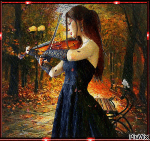 La violinista. - GIF animasi gratis