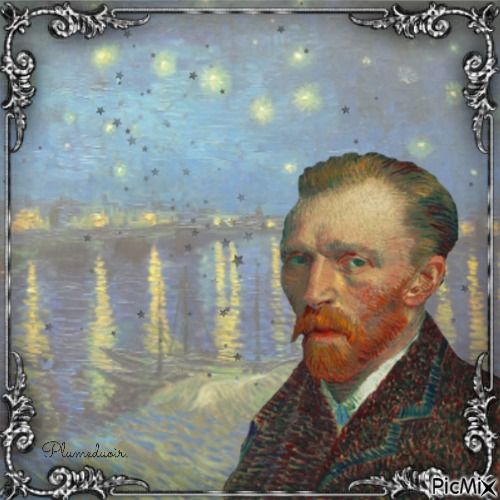 Pluie d'étoiles avec Vincent Van Gogh. - zdarma png