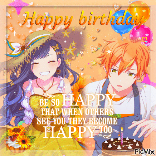 Happy birthday An and Akito!! - Gratis geanimeerde GIF