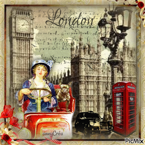 Londres vintage - GIF animé gratuit