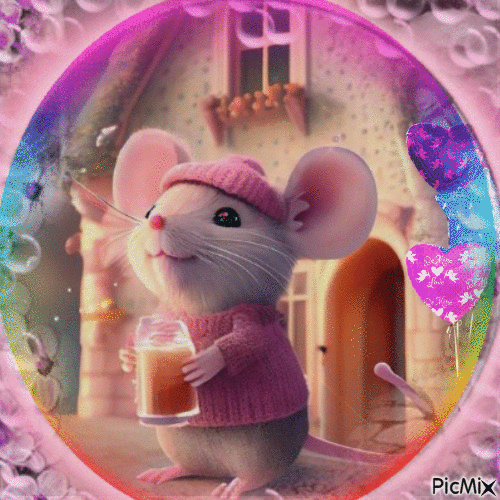 Linda rata/ratón ficticio - GIF animate gratis