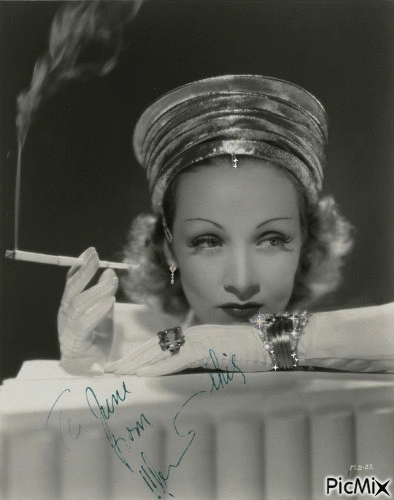 Marlene Dietrich - Darmowy animowany GIF