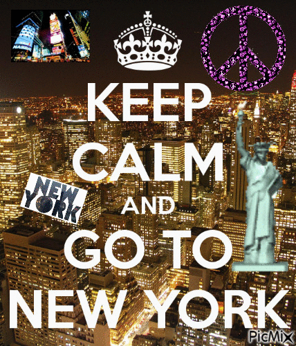 keep calm and go to new-york - Gratis geanimeerde GIF
