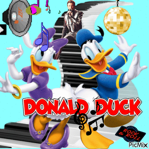 Disco donald duck - Darmowy animowany GIF