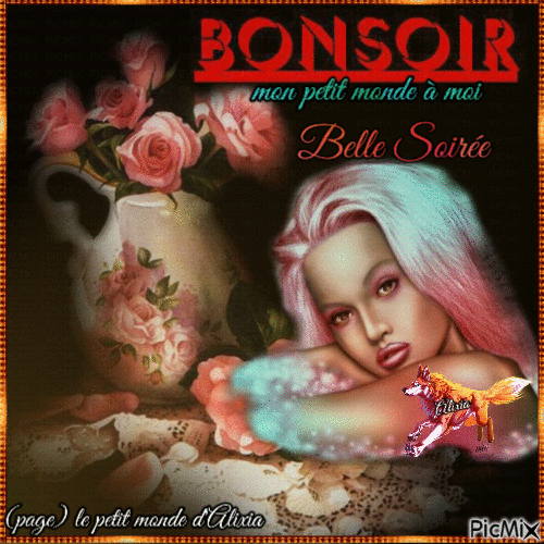 bonsoir ,belle soirée - Бесплатный анимированный гифка