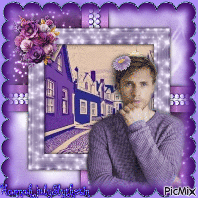 ♠William Moseley in Purple & Lilac Tones♠ - Gratis animeret GIF