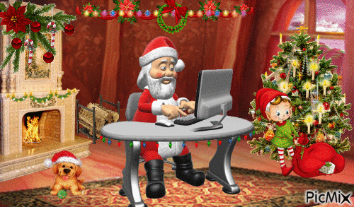 Santa"s Office - Ilmainen animoitu GIF