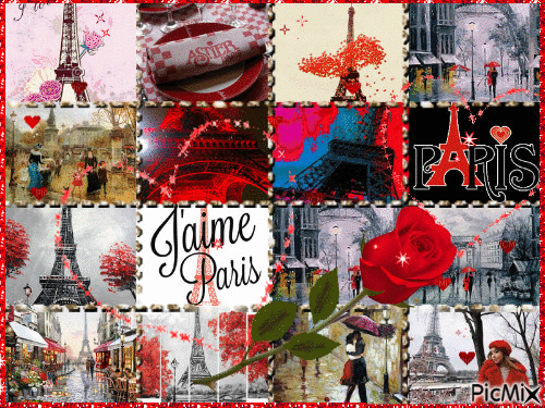 J'aime Paris - GIF animé gratuit