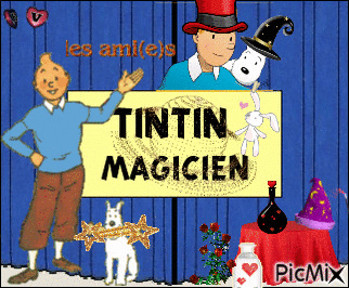 Tintin Magicien - GIF animé gratuit
