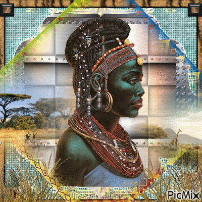 african beauty - Besplatni animirani GIF