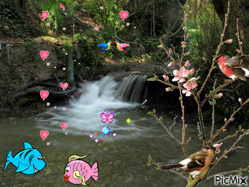 water's magic love - Бесплатный анимированный гифка