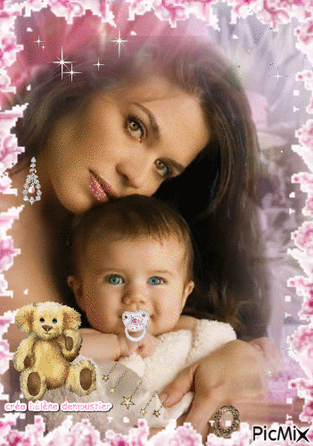 HD femme et bébé - Free animated GIF