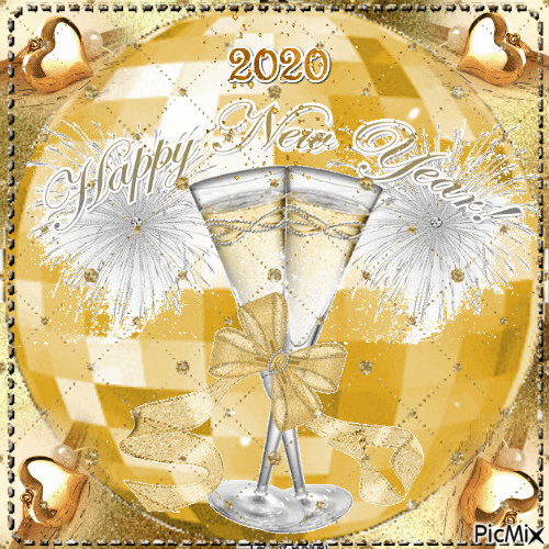 Happy New Year 2020 - Бесплатный анимированный гифка