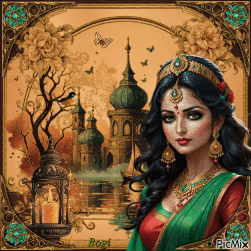 A beautiful oriental woman... - GIF animé gratuit