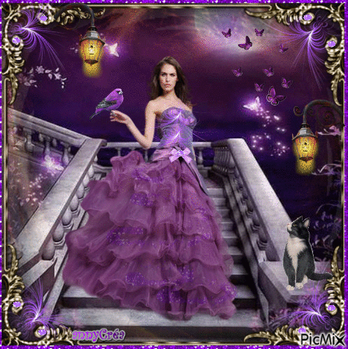 Lady Purple - Zdarma animovaný GIF