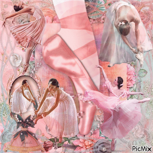 Ballerina-Collage - Animovaný GIF zadarmo