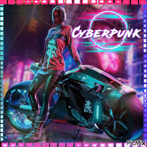 Cyberpunk - GIF animado grátis
