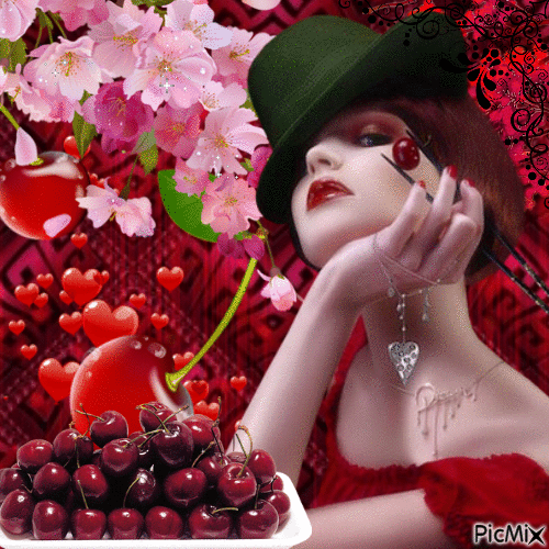 I'm a cherry girl - Бесплатный анимированный гифка