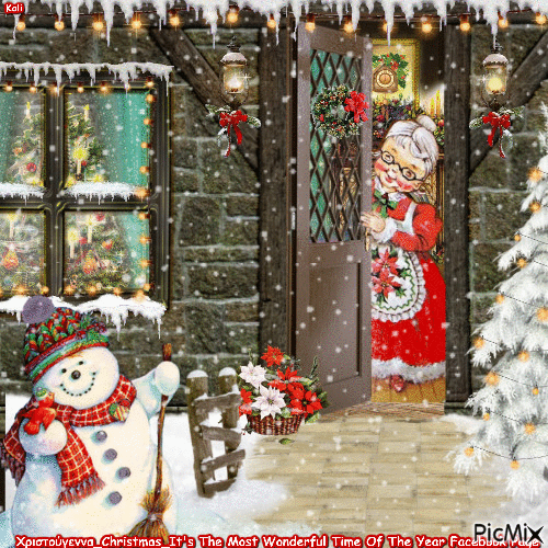 Χριστούγεννα_Christmas_It's The Most Wonderful Time Of The Year Facebook Page - Бесплатный анимированный гифка