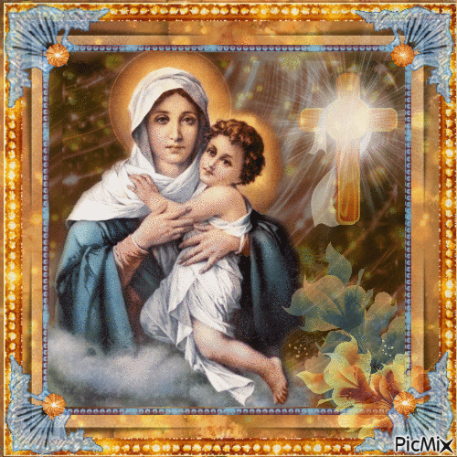 Vierge Marie & l'Enfant Jésus - Free animated GIF