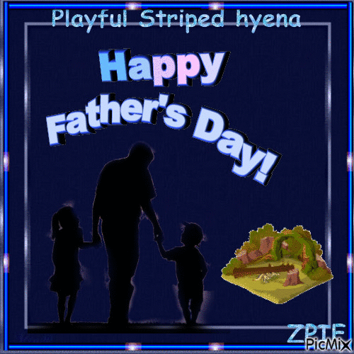 Playful Striped hyena - GIF animé gratuit