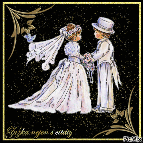 nevěsta a ženich - Ingyenes animált GIF