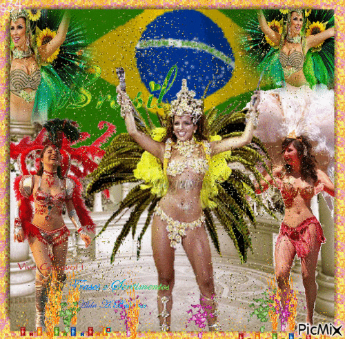 Carnaval Brasil - Animovaný GIF zadarmo