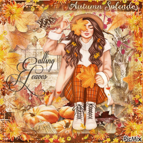 Autumn woman relax - Besplatni animirani GIF