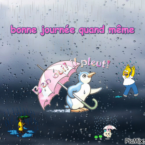 Ben oui il pleut - Bezmaksas animēts GIF