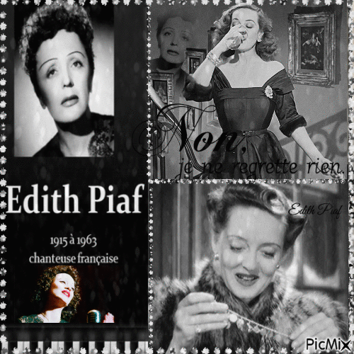 Edith Piaf - Ilmainen animoitu GIF