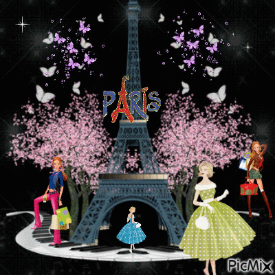 Noche en Paris. - Bezmaksas animēts GIF