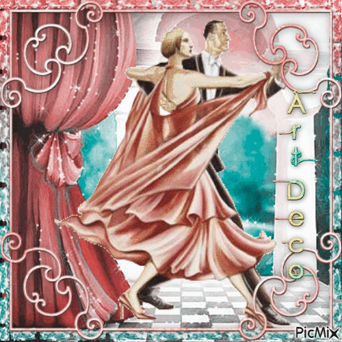 Art Deco Couple - Gratis geanimeerde GIF