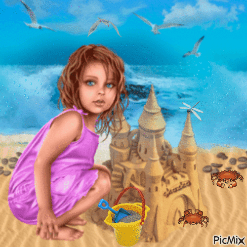 Замок из песка - GIF animado gratis