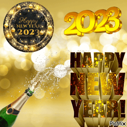 Happy New Year 2023 - Darmowy animowany GIF