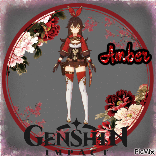 Amber ~ Genshin ❤️ - Бесплатный анимированный гифка