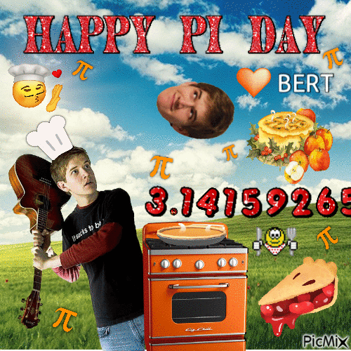 Happy Pi Day Bert - Безплатен анимиран GIF