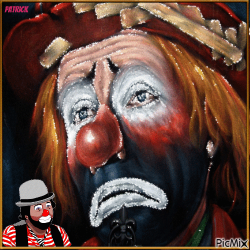 Clown triste deuxieme version - Бесплатный анимированный гифка