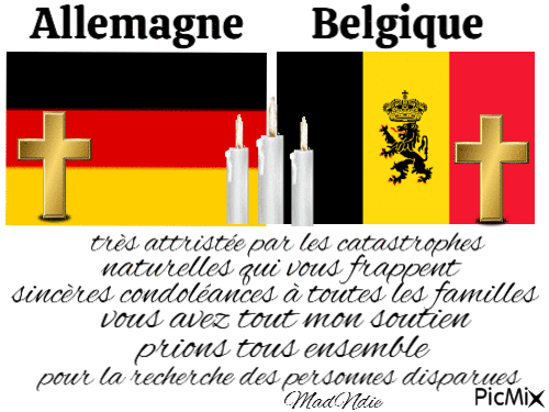 soutien à l'Allemagne et la Belgique - GIF animado grátis