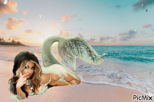Splash Mermaid - 免费动画 GIF