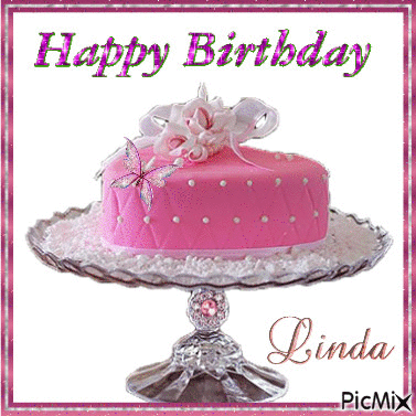 Linda Birthday - Бесплатный анимированный гифка