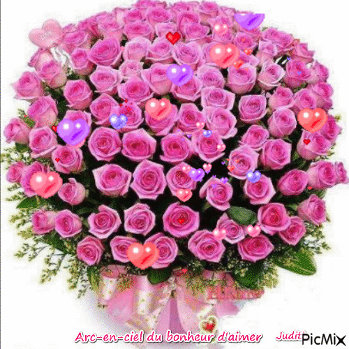 bouquet roses - Darmowy animowany GIF