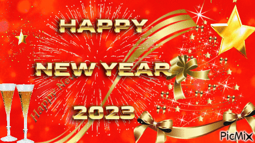 HAPPY NEW YEAR 2023 ! - Nemokamas animacinis gif