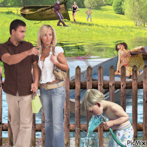 By the water - GIF animado gratis