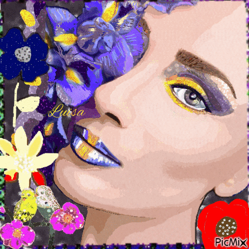 Donna arcobaleno - Free animated GIF