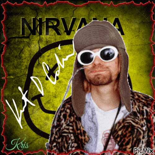 Kurt Cobain & Nirvana - Δωρεάν κινούμενο GIF