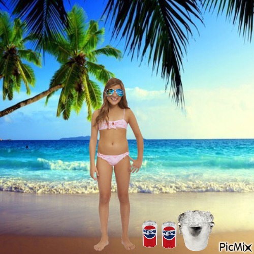 Summertime girl - png gratuito